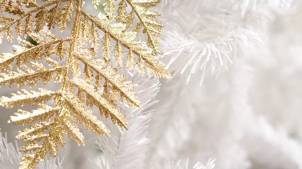 Gold and white christmas elements — Stock Photo, Image