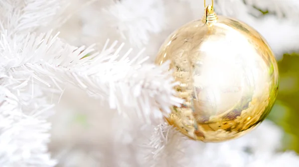 Gold and white christmas elements — Stock Photo, Image