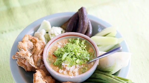 Thai carb paste in beautiful porcelain ware — Stock Photo, Image