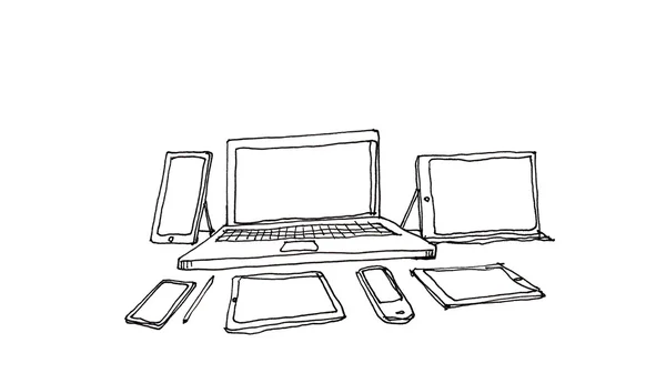 Multi devices, technology concept