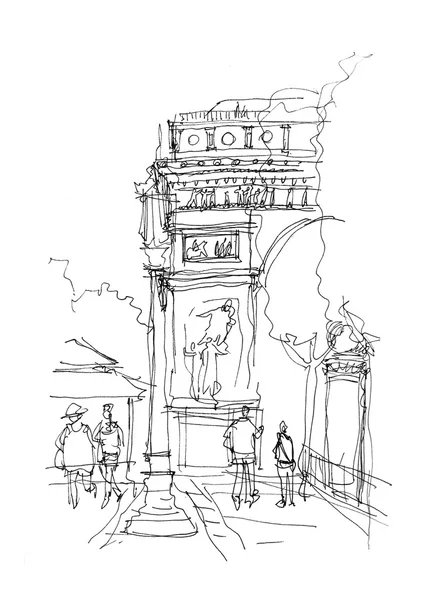 Arc de Triomphe sketch — Φωτογραφία Αρχείου