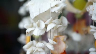Rüzgar çanı seashell el yapımı craft perde