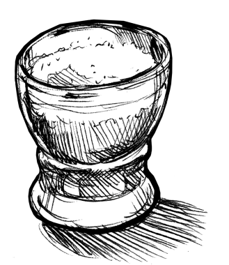 Su alkollü bardaklar içer, çizim yapar, resim çizer.