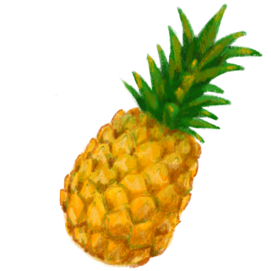 Güneş gözlüklü eğlence ananası. Mutlu yaz tatili karakteri çizimi.