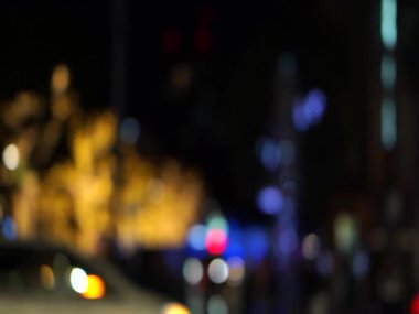 Tokyo karayolu trafiği Noel zamanı Japonya 'nın gece görüntüsü HD bulanıklaştırır