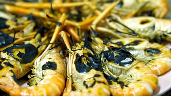 BBQ krevety, mořské plody deliciosu — Stock fotografie