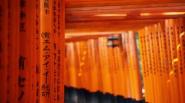 Kırmızı kapı yakın Fushimi Inari tapınak tapınak Kyoto, Japonya