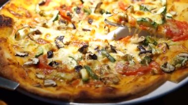 Pizza büfesi ekran, İtalyan yemek video