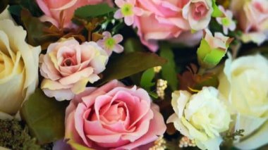 pembe ve beyaz gül çiçek arka planlar Sevgililer ve düğün video için