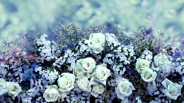 Flores boda pastel fondo romáctico — Foto de Stock