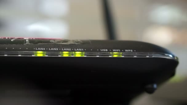 Technologie abstraite Vidéo de routeur Internet et wifi clignotant 1920x1080 résolution 