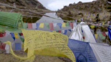 buddha flags are looking beautiful on the way to sandakphu trek