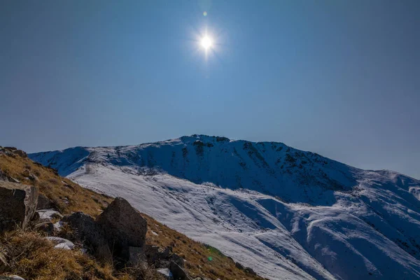 Amazing Good Sunny Day Tian Shan Mountain Alamty City Kazakhstan — Stock Photo, Image