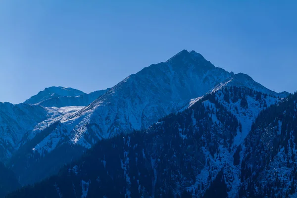 Csodálatos Napsütéses Nap Tian Shan Hegyen Alamty Város Közelében Kazahsztánban — Stock Fotó