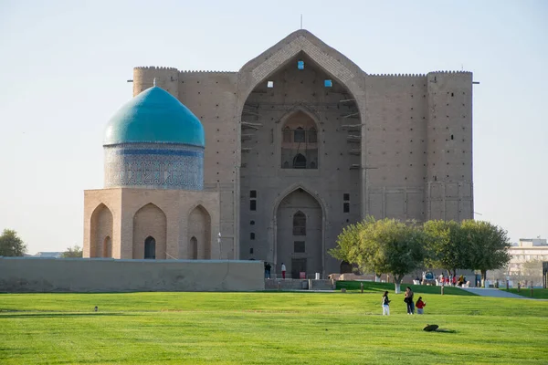 Khoja Ahmed Yasawi Mauzóleuma Unesco Világörökség Része Turkesztán Kazahsztán — Stock Fotó