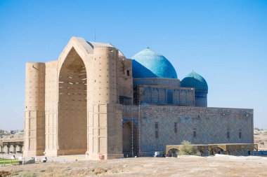 Khoja Ahmed Yasawi 'nin Türkistan' daki mozolesi. UNESCO dünya mirası bölgesi. Kazakistan