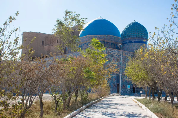 Khoja Ahmed Yasawi Mauzóleuma Turkesztánban Unesco Világörökségi Helyszín Kazahsztán — Stock Fotó