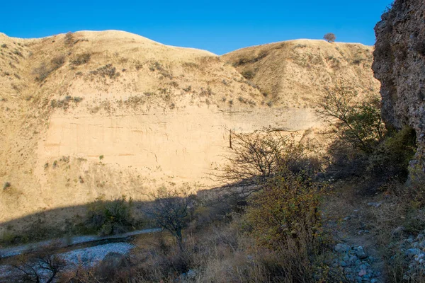 Vista Panorámica Las Montañas Con Árboles Colores Temporada Otoño — Foto de Stock