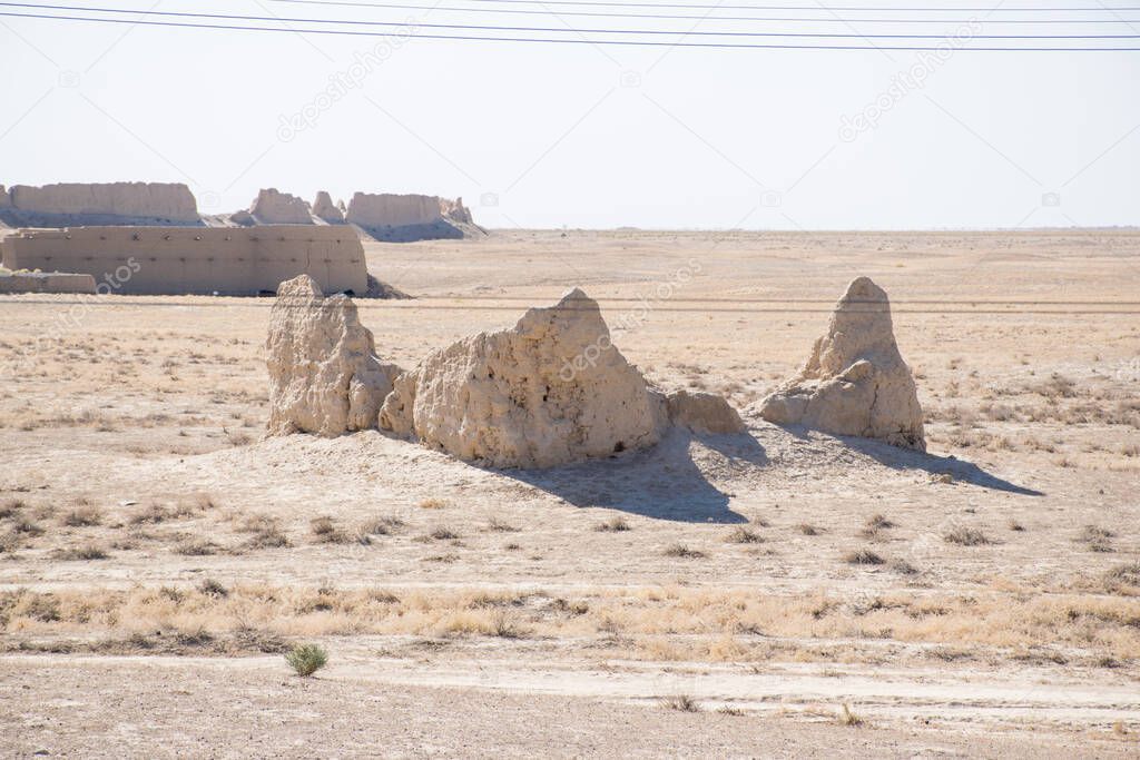 Turkestan Ancient Sauran, travel concept 