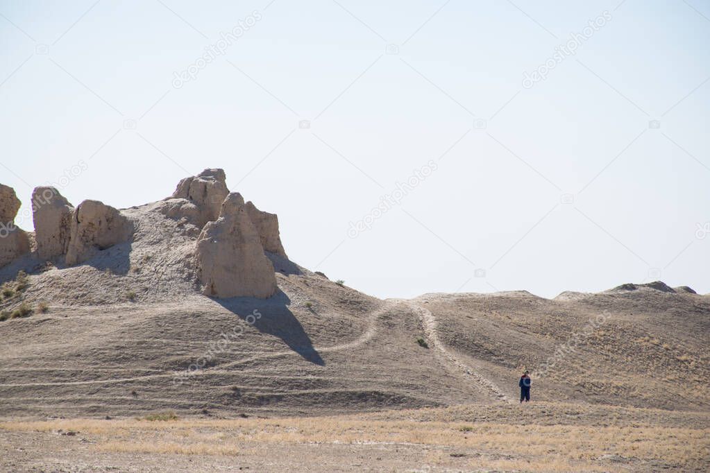 Turkestan Ancient Sauran, travel concept 