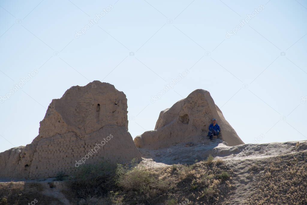 Turkestan Ancient Sauran, travel concept 