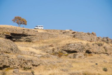 İsrail 'in kuzeyindeki ölü denizin kalıntıları.