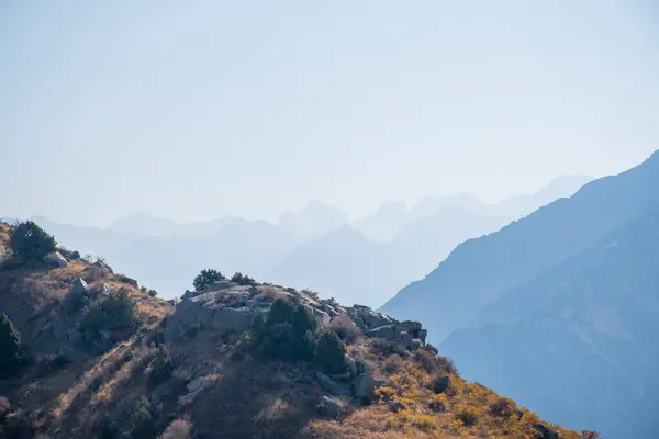 Vista Panorámica Las Montañas Kazajstán Durante Día Temporada Otoño Concepto — Foto de Stock