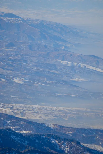 Vista Aérea Las Montañas Invierno — Foto de Stock