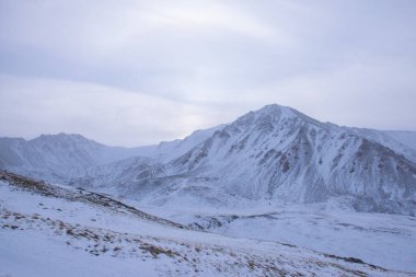 Kazakistan 'ın Alamty şehri yakınlarındaki Tian-Shan dağındaki Prohodnoe vadisinden hava manzarası. Orta Asya 'da tırmanış, yürüyüş ve yürüyüş için en iyi yer..