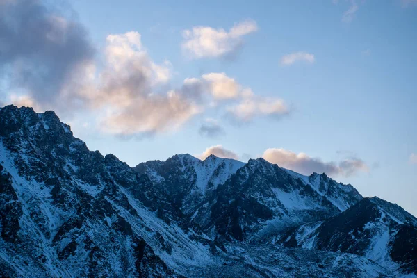 Vue Aérienne Depuis Gorge Prohodnoe Dans Montagne Tian Shan Près — Photo