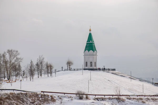 Церква Богоявлення Взимку — стокове фото