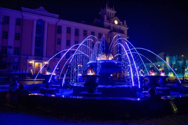 Şehrin güzel gece manzarası
