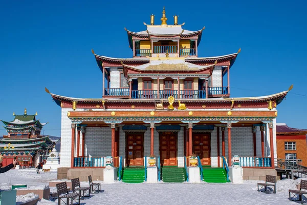 Ivolginsky Datsan Monastery Russia Jan 2020 Ivolginsky Datsan Monastery Sunny — Stock Photo, Image