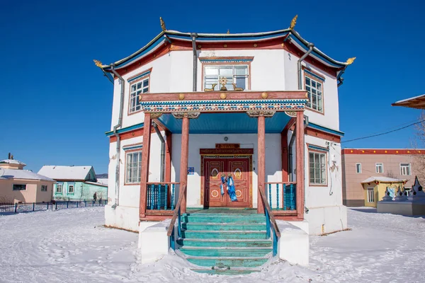 Ivolginsky Datsan Monastery Russia January 2020 Ivolginsky Datsan Monastery Sunny — 图库照片