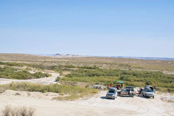 Région Almaty Kazakhstan Octobre 2020 Jeeps Conduisant Dans Parc National — Photo