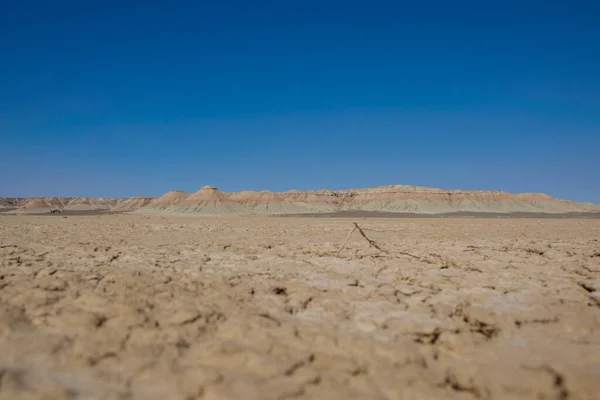 Ustyurt Platosunda Tuzbair Salini Üzerine Gün Batımı Batı Kazakistan Çölü — Stok fotoğraf