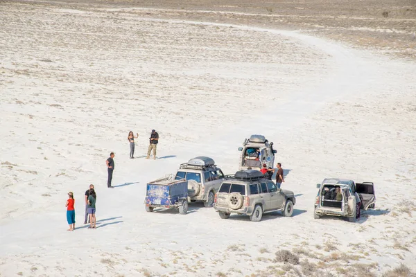 Région Almaty Kazakhstan Octobre 2020 Jeeps Conduisant Dans Parc National — Photo