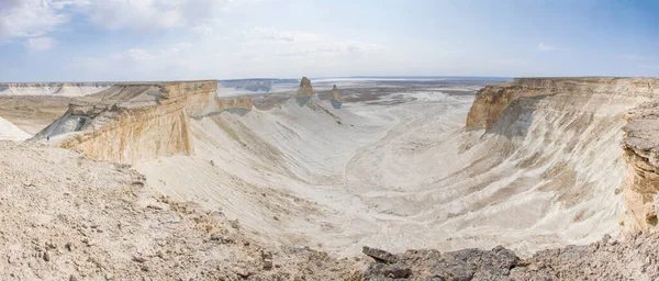 Vista Aérea Rocas Chinks Cañón Montaña Bosjira Meseta Ustyurt Kazajstán — Foto de Stock