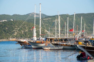 İzmir, Türkiye - Nisan 2021: Denizdeki nakliye gemisi.