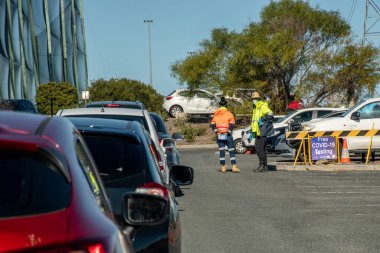 Barden Ridge, Avustralya - 2021-07-18 COVID-19 Barden Ridge 'deki test kliniğinden geçiyor.