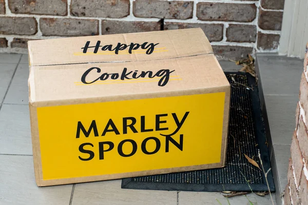 Sydney Australia 2021 Marley Spoon Meal Kits Contactless Delivery Covid — Stock Photo, Image