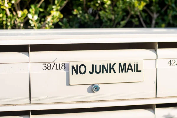 Hay Señal Correo Basura Los Buzones Sydney Australia Los Carteros —  Fotos de Stock