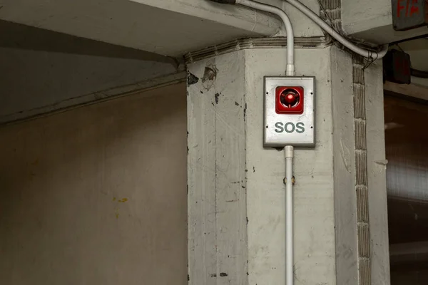 Stairwell for emergency or fire exit outside the building.