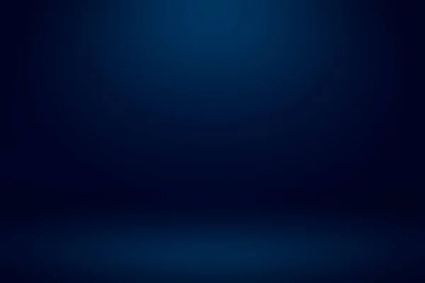 Lege Donkerblauwe Studio Kamer Met Licht Schaduw Abstracte Achtergrond Kopieer — Stockfoto