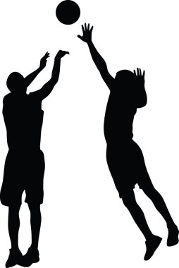 basketbol oyuncusu siluet vektör