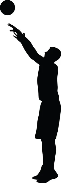 Vecteur silhouette joueur de basket-ball — Image vectorielle