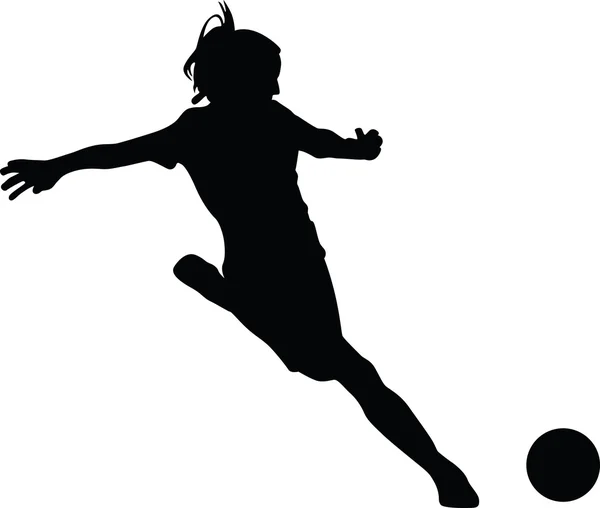 Joueuse de soccer — Image vectorielle