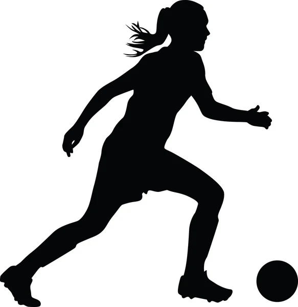 Mujer futbolista — Archivo Imágenes Vectoriales