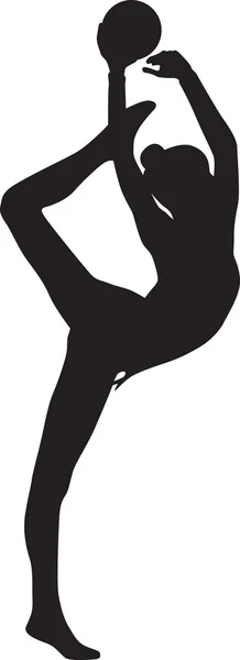 Vecteur silhouette gymnastique rythmique — Image vectorielle