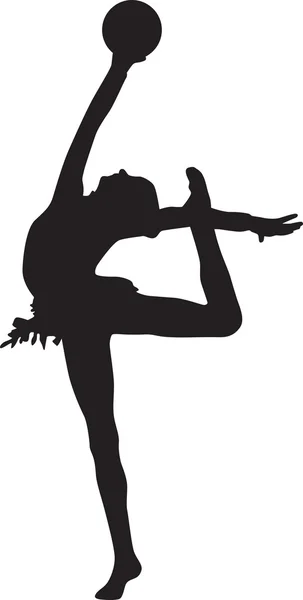 Vecteur silhouette gymnastique rythmique — Image vectorielle